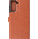 Luxury Wallet Case for Samsung Galaxy S21 Brown