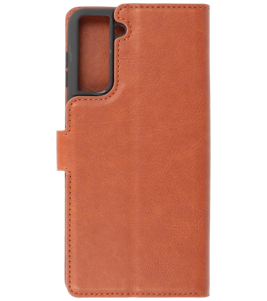 Luxus Brieftasche Fall für Samsung Galaxy S21 Brown