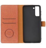 Luxury Wallet Case for Samsung Galaxy S21 Brown