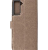 Luxe Portemonnee Hoesje voor Samsung Galaxy S21 Grijs