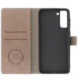 Luxury Wallet Case for Samsung Galaxy S21 Gray