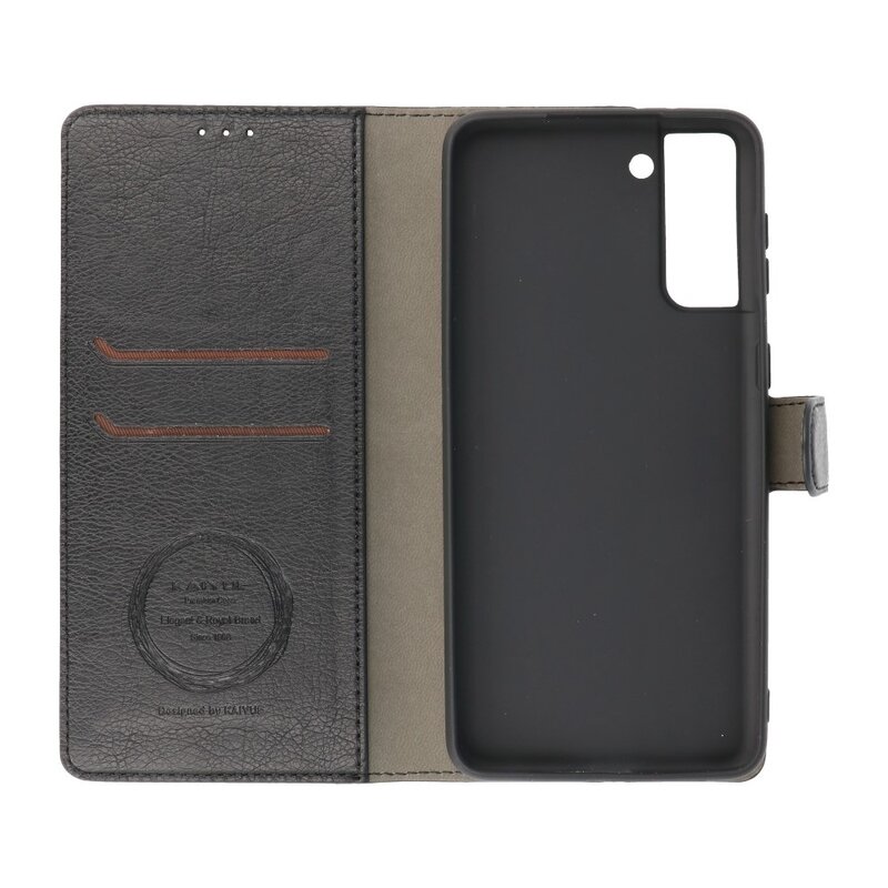Funda Cartera de Lujo para Samsung Galaxy S21 Plus Negra