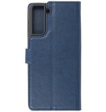 Luxe Portemonnee Hoesje voor Samsung Galaxy S21 Plus Navy