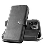 Classic Design Genuine Leather Case for iPhone 12 Pro Max Black