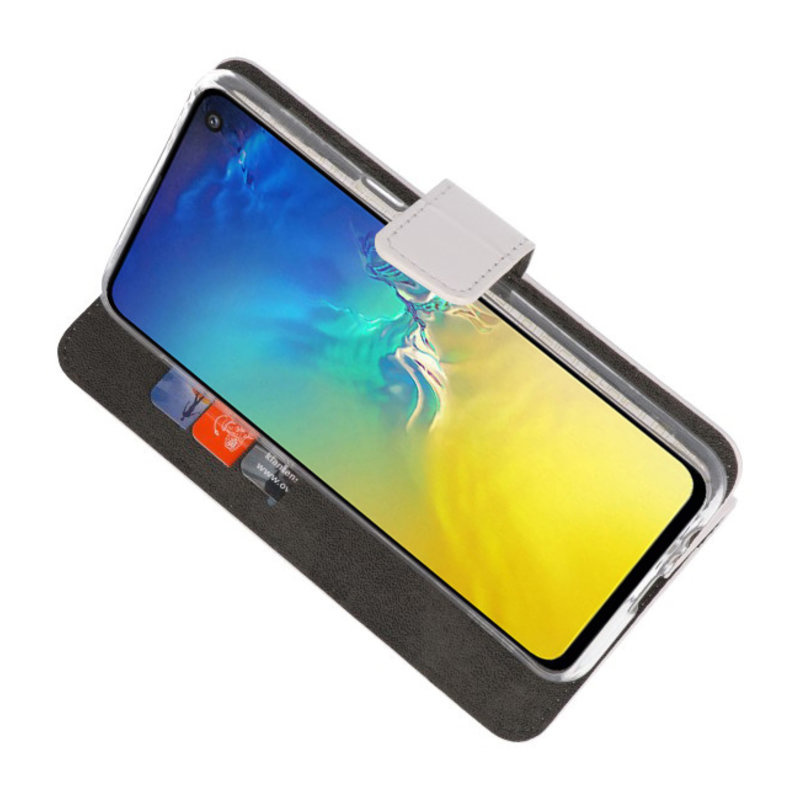 Custodia a portafoglio Cover per Samsung Galaxy A70e bianca