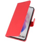 Bookstyle Wallet Cases Hoesje voor Samsung Galaxy S21 Plus Rood
