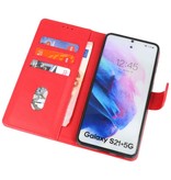 Bookstyle Wallet Cases Hoesje voor Samsung S21 Plus Rood