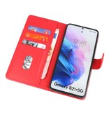Bookstyle Wallet Cases Hoesje voor Samsung Galaxy S21 Plus Rood