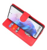 Bookstyle Wallet Cases Hoesje voor Samsung Galaxy S21 Plus Rood