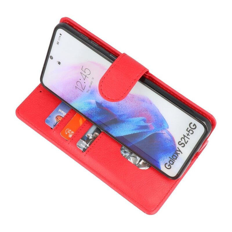 Bookstyle Wallet Cases Hoesje voor Samsung Galaxy S21 Plus Rood