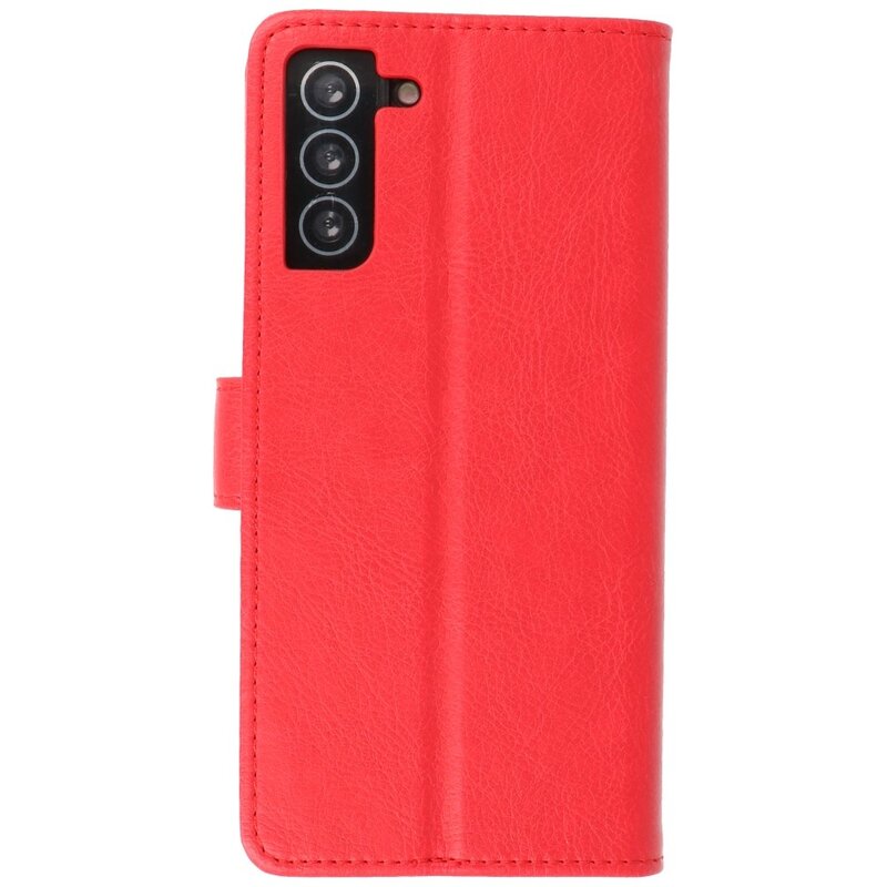 Bookstyle Wallet Cases Hoesje voor Samsung Galaxy S21 Plus Rood