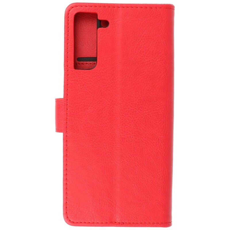 Bookstyle Wallet Cases Hoesje voor Samsung Galaxy S21 Plus Rood
