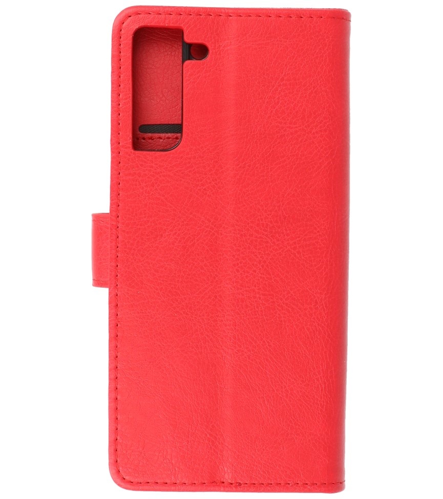 Bookstyle Wallet Cases Hoesje voor Samsung S21 Plus Rood