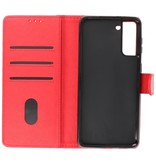 Bookstyle Wallet Cases Hoesje voor Samsung S21 Plus Rood