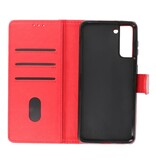 Bookstyle Wallet Cases Hoesje voor Samsung Galaxy S21 Plus Rood