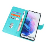 Bookstyle Wallet Cases Hoesje voor Samsung Galaxy S21 Plus Groen