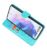 Bookstyle Wallet Cases Hoesje voor Samsung Galaxy S21 Plus Groen