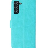 Bookstyle Wallet Cases Hoesje voor Samsung S21 Plus Groen