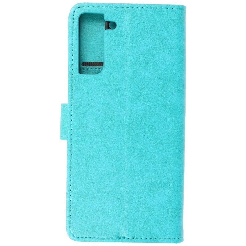 Bookstyle Wallet Cases Hoesje voor Samsung Galaxy S21 Plus Groen