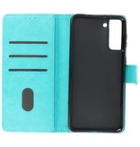 Bookstyle Wallet Cases Hoesje voor Samsung S21 Plus Groen