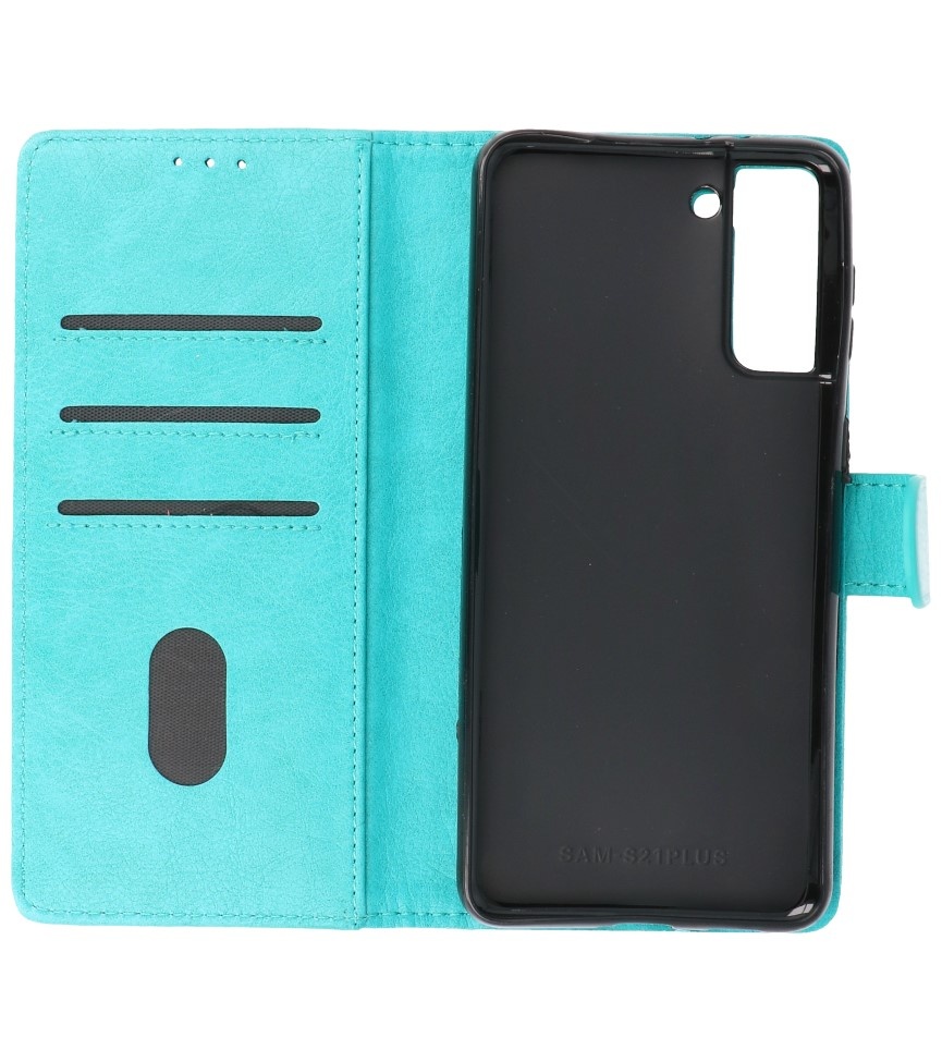 Bookstyle Wallet Cases Hoesje voor Samsung S21 Plus Groen