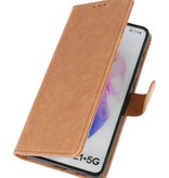 Bookstyle Wallet Cases Hoesje voor Samsung S21 Plus Bruin