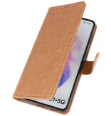 Bookstyle Wallet Cases Hoesje voor Samsung Galaxy S21 Plus Bruin