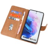 Bookstyle Wallet Cases Hoesje voor Samsung S21 Plus Bruin