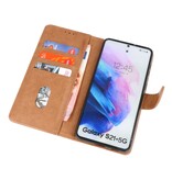 Bookstyle Wallet Cases Hoesje voor Samsung Galaxy S21 Plus Bruin