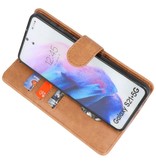 Bookstyle Wallet Cases Hoesje voor Samsung S21 Plus Bruin