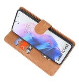 Bookstyle Wallet Cases Hoesje voor Samsung Galaxy S21 Plus Bruin