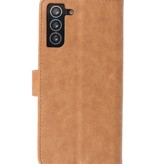 Bookstyle Wallet Cases Hoesje voor Samsung S21 Plus Bruin