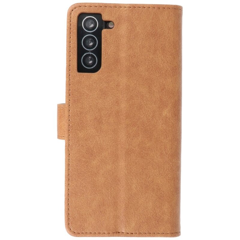Bookstyle Wallet Cases Hoesje voor Samsung Galaxy S21 Plus Bruin