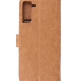 Bookstyle Wallet Cases Hoesje voor Samsung S21 Plus Bruin