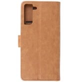 Bookstyle Wallet Cases Hoesje voor Samsung Galaxy S21 Plus Bruin