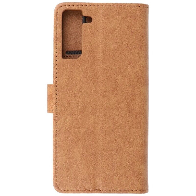 Bookstyle Wallet Cases Hoesje voor Samsung Galaxy S21 Plus Bruin