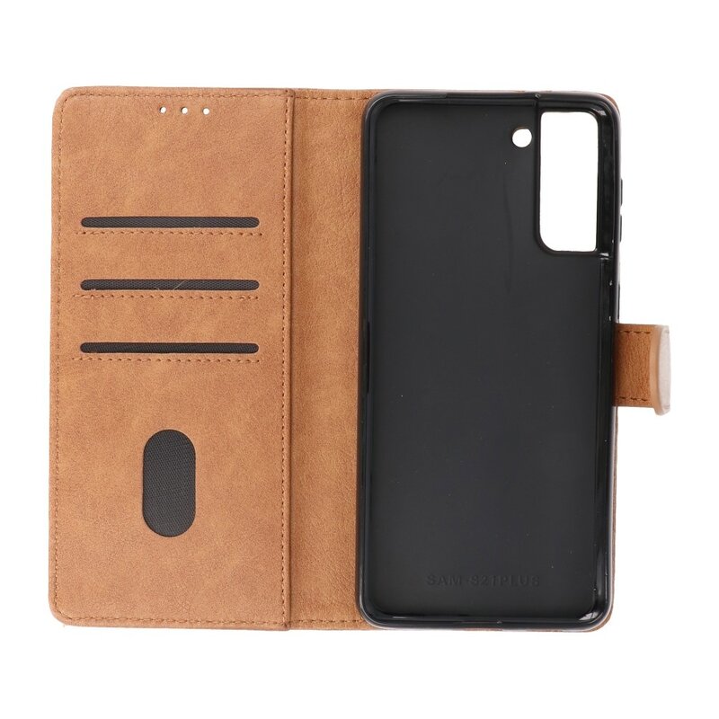 Bookstyle Wallet Cases Hoesje voor Samsung Galaxy S21 Plus Bruin