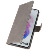 Bookstyle Wallet Cases Hoesje voor Samsung Galaxy S21 Plus Grijs