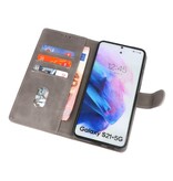 Bookstyle Wallet Cases Hoesje voor Samsung Galaxy S21 Plus Grijs