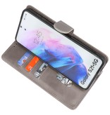 Bookstyle Wallet Cases Hoesje voor Samsung S21 Plus Grijs