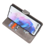 Bookstyle Wallet Cases Hoesje voor Samsung Galaxy S21 Plus Grijs
