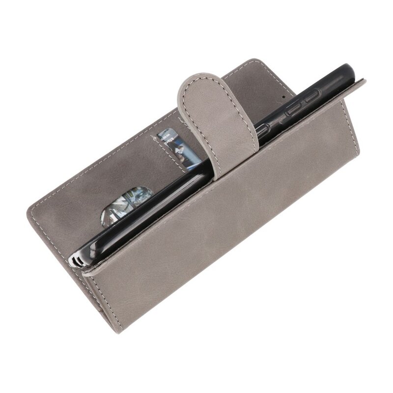 Bookstyle Wallet Cases Hoesje voor Samsung Galaxy S21 Plus Grijs