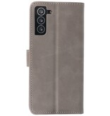 Bookstyle Wallet Cases Hoesje voor Samsung Galaxy S21 Plus Grijs