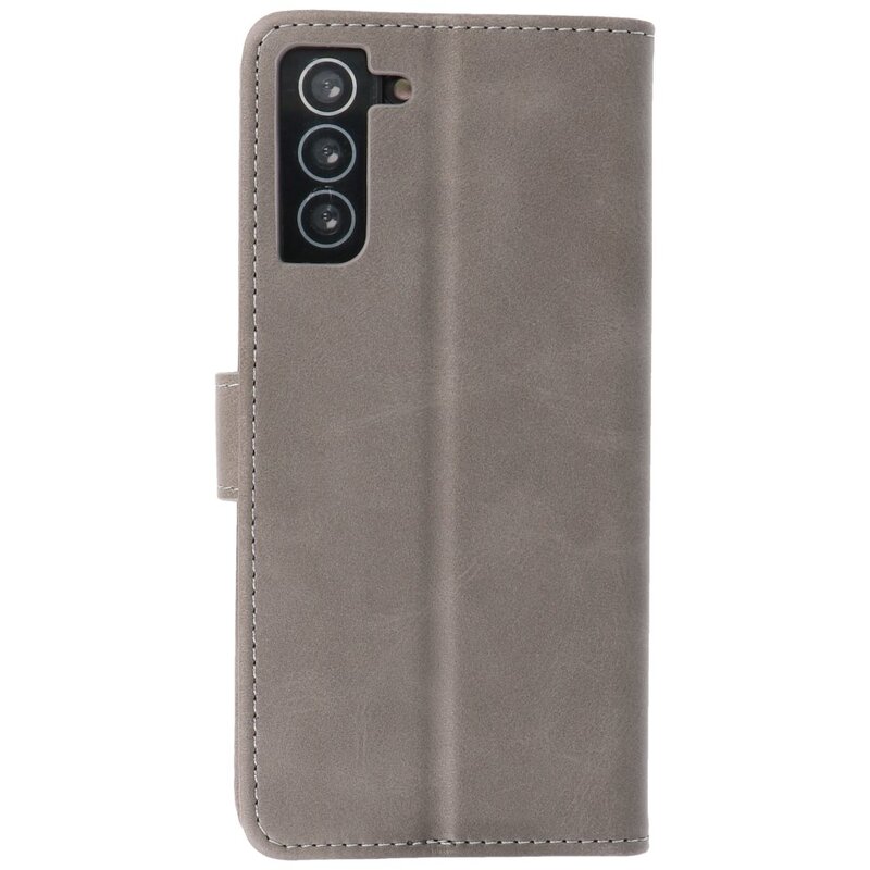 Bookstyle Wallet Cases Hoesje voor Samsung Galaxy S21 Plus Grijs