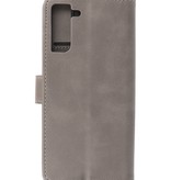 Bookstyle Wallet Cases Hoesje voor Samsung S21 Plus Grijs