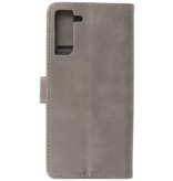 Bookstyle Wallet Cases Hoesje voor Samsung Galaxy S21 Plus Grijs