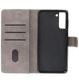 Bookstyle Wallet Cases Hoesje voor Samsung S21 Plus Grijs