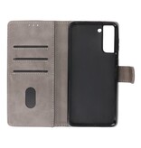 Bookstyle Wallet Cases Hoesje voor Samsung Galaxy S21 Plus Grijs