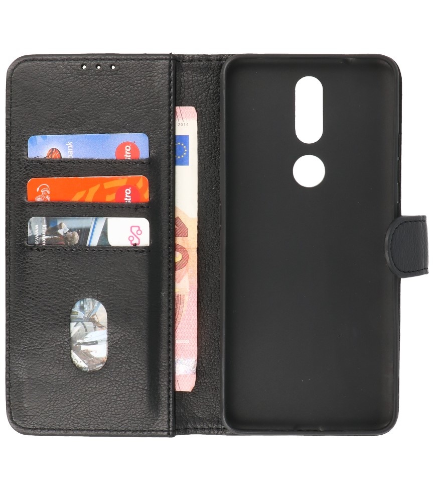 Bookstyle Wallet Cases Hoesje voor Nokia 2.4 Zwart