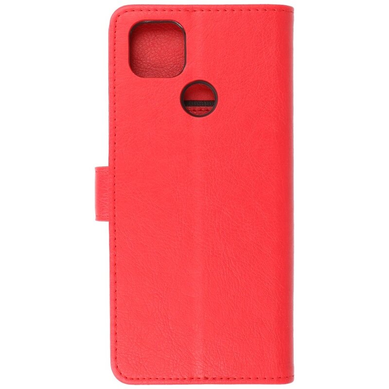Bookstyle Wallet Cases Hoesje voor Motorola Moto G9 Power 2020 Rood